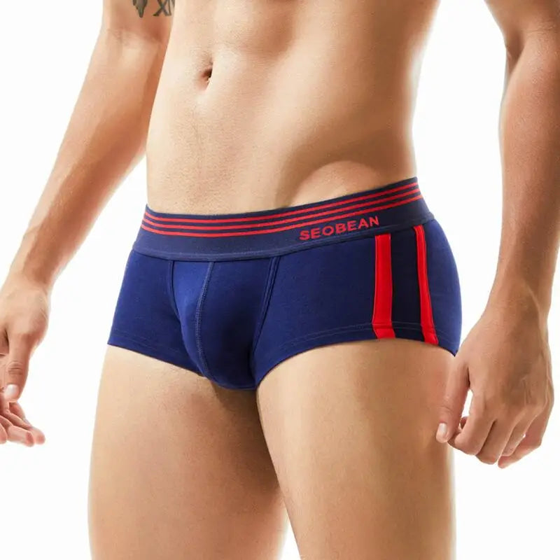 SEOBEAN Brand Men's Underwear Boxers Shorts Breathable Cotton Underpants Comfortable Sexy Panties Boxer For Man