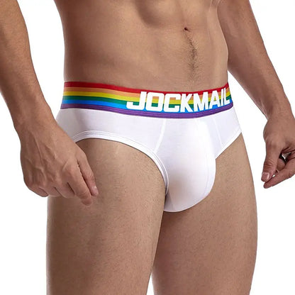 Sexy Men Underwear Breathable Mens Briefs Underpants Modal Comfortable Cueca Gay Calzoncillos Slips Hombre Rainbow Male Panties