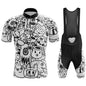 Men's Cartoon Team Cycling Jersey & Bib Set