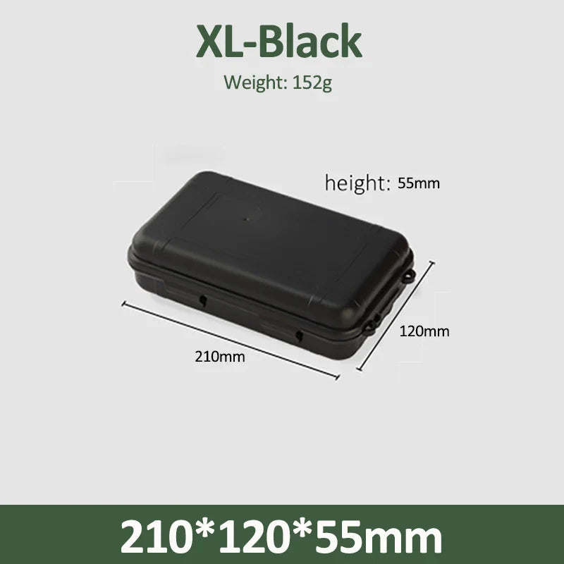 S/L/XL Size Outdoor Plastic Waterproof Sealed Survival Box Container Camping Outdoor Travel Storage Box Fishing Tackle Bag