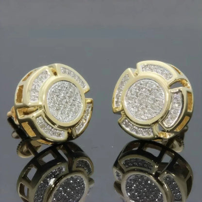 Delicate stud earrings for men and women Square accessories suitable for wedding parties go with everything