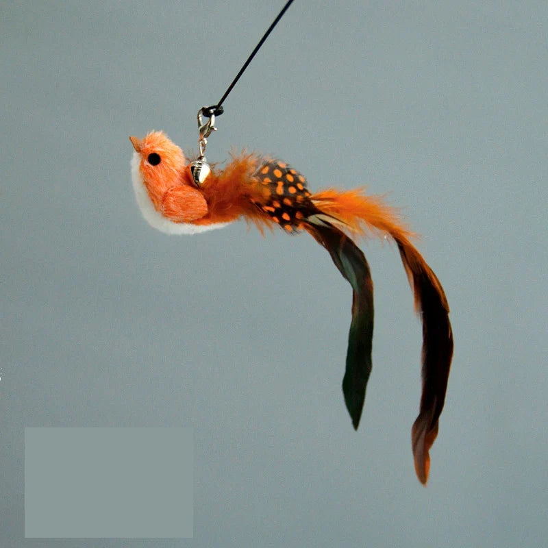 Funny Bird Feather Cat Wand With Bell Accessories Interactive Toys For Cats Kitten Hunting Teaser Exercise Pet Products