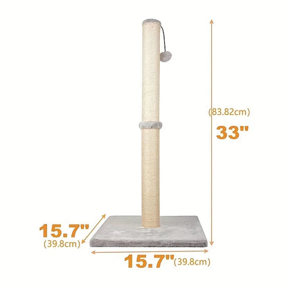 Two Section Vertical Sisal Material Safe Cat Climbing Frame Tree Modern Stable Design Cat Scratching Post for Cats