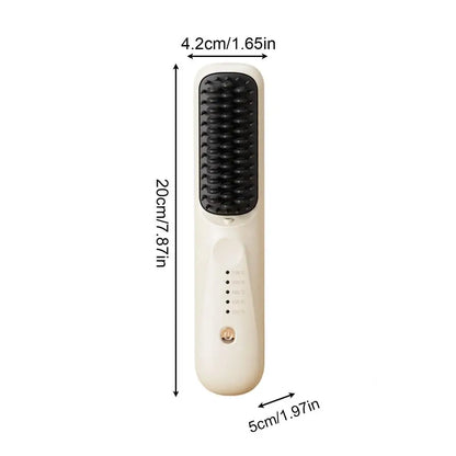5-Mode Heating Hair Straightening Brush Negative Ion Multi-Temp Brush
