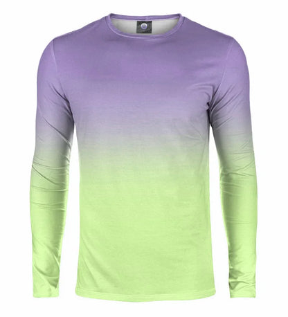 Spring and Autumn Fashion Long Sleeve Men's Abstract 3D Striped Gradient Solid Color Printing Loose Casual Hoodie