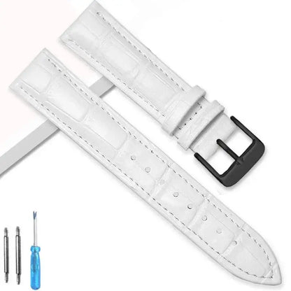 TicWatch Pro 5, Pro 3 & E3 Crocodile-Embossed Leather Buckle Band