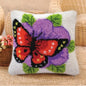 Knot Pillow Package Latch Hook Kit Cushion Pillowcase Kussen Set For Needlework DIY Butterfly Flower Plant Series Latch Hook Kit