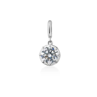 Minimalist Women's Geometric White Zircon Necklace Thin Bead Chain Pendant Non-fading for Casual Wear Birthday Gift