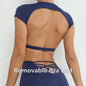 FlexiFit Women's Backless Crop Gym Top