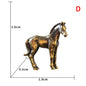 1pc Miniature Antique Brass Long Tail Horse Figurines Feng Shui Ornament Copper Zodiac Animal Mini Desktop Crafts Home Decor