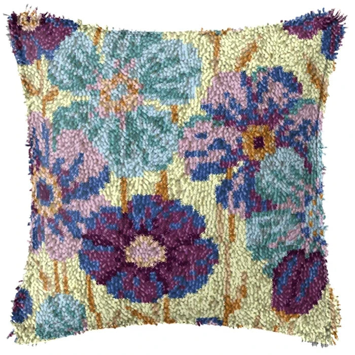 Knot Pillow Package Latch Hook Kit Cushion Pillowcase Kussen Set For Needlework DIY Butterfly Flower Plant Series Latch Hook Kit