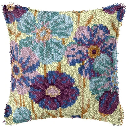 Knot Pillow Package Latch Hook Kit Cushion Pillowcase Kussen Set For Needlework DIY Butterfly Flower Plant Series Latch Hook Kit