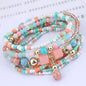 Bohemian Beads Charm Bracelets & Bangles for Women Fashion Love Feather Tassel Bracelet Multilayer Bracelet Femme 2024New