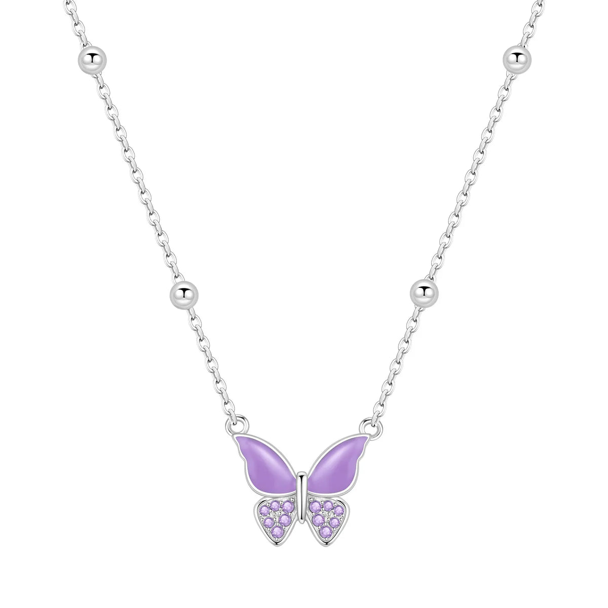 Romantic Pink Crown Heart Pendant Necklace Genuine 925 Sterling Silver Elegant Fine Jewelry for Women Wedding Holiday Presents