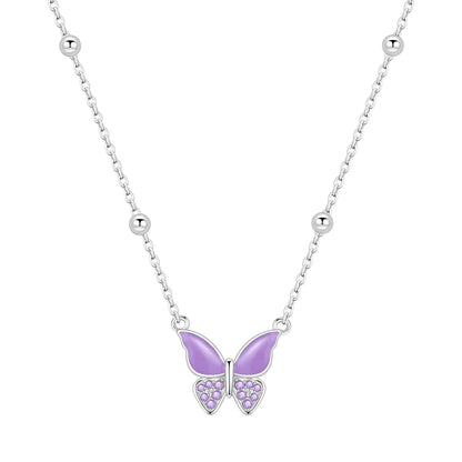 Romantic Pink Crown Heart Pendant Necklace Genuine 925 Sterling Silver Elegant Fine Jewelry for Women Wedding Holiday Presents
