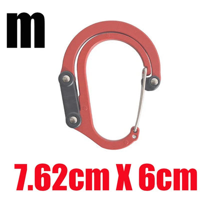 Multifunctional Hybrid Gear Clip Carabiner 360 Degree Rotating Hook Strong Buckle Camping Hiking Travel Backpack Outdoor Gadget