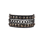Punk Bracelets PU Leather Studded Bracelet Adjustable Goth Cuff Bracelet Gothic Rivet Buckle Wristband for Men Women Emo Jewelry