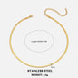 Hot Classic Unisex Flat Snake Chain Choker Necklace For Women Stainless Steel Herringbone Gold Silver Color Fashion Jewelry Gift