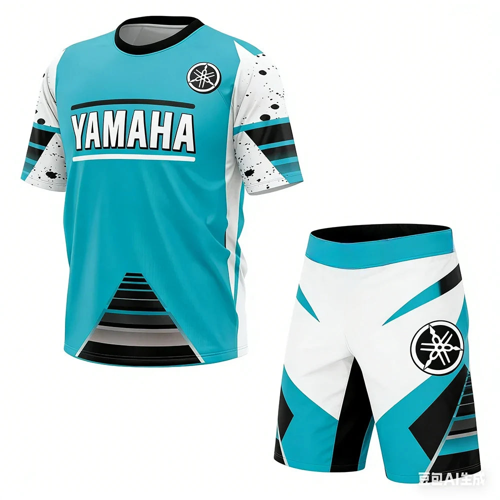 YAMAHA Summer Performance Motorcycle Riding T-Shirt Set