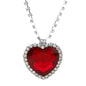 Movie TITANIC Heart Of the Ocean Necklace Love Forever Blue Red Crystal Pendants Necklace Women Wedding Jewelry Gift-SMT038