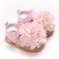 Summer 2026 Western Style Baby Korean Version Flower Princess Shoes Pink Open Toed Baby Girl Sandals