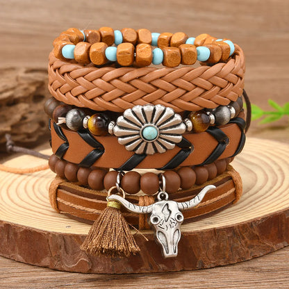 Vintage Casual 6 Pc/set Handmade Men Women Bracelets