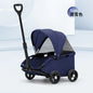 4-Wheel Dog Stroller with Sunshade Cover Pet Carrier for Outdoor Travel Shopping Walking Suitable for Small Dogs and Cats