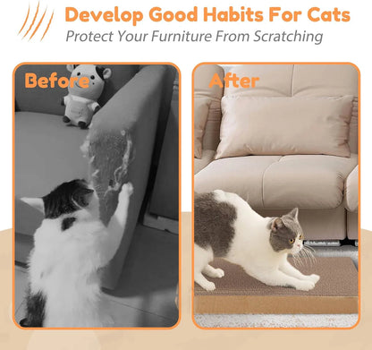 Durable Cardboard Cat Scratching Pad with Cat Bed Combo Non-Shedding All-Season Pet Bed Toy for Cats, Essential Pet Supplies