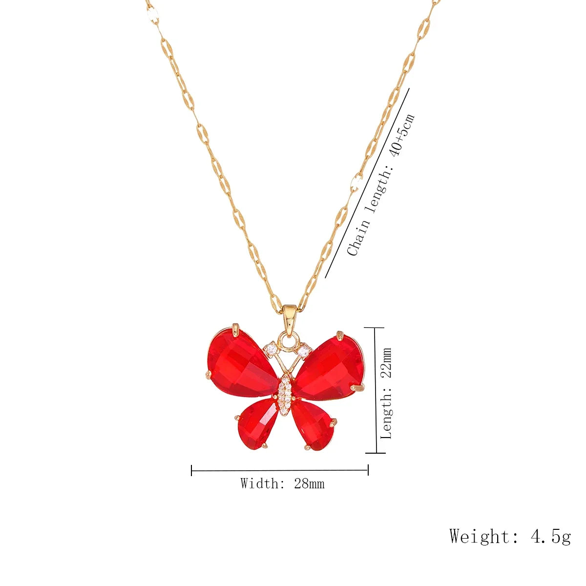 Elegant Pink Crystal Butterfly Necklace for Women High-End Zircon Flower Pendant Fashionable Jewelry Gift