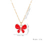 Elegant Pink Crystal Butterfly Necklace for Women High-End Zircon Flower Pendant Fashionable Jewelry Gift