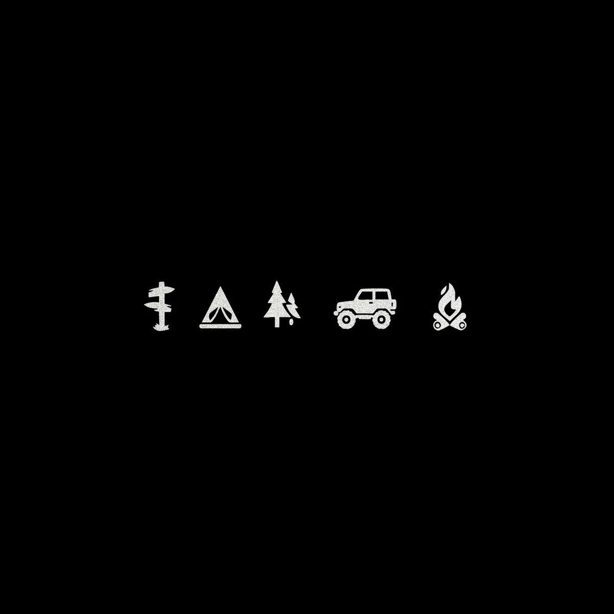 Camping Icons Outdoor Campfire Hiking Die Cut Vinyl Decal Sticker for