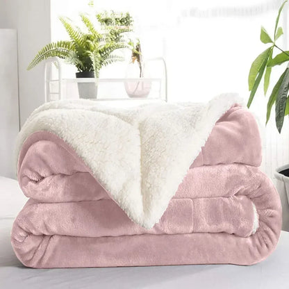 Sherpa Blanket Twin Thick Warm Blanket for Winter Bed Super Soft Fuzzy Flannel Fleece/Wool like Reversible Velvet Plush Blanket