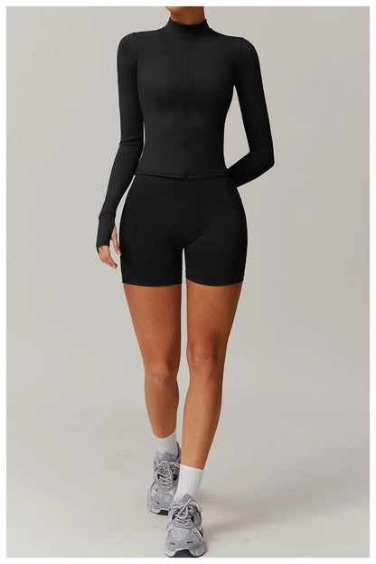Women Zip Long Sleeve Sports Jacket
