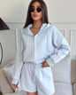 Womens Classic Hoodies and Short Suits Pants Tracksuits Sold Two 2 Piece Outfit Zip Up Sweatshirt Sporty Basic Casual Sweatsuits
