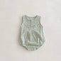 Summer Baby Girls Sleeveless Romper  Plaid Newborn Baby Bodysuit  0-2 Years Old Infant Jumpsuit