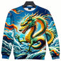 Full Print Chinese Dragon Graphic Sweatshirts For Men Women Long Sleeve Casual Round Neck Hoodie Streetwear Mens Sport Tracksuit