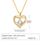 Heart Woman Necklace Birthstone Heart I Love You Jewelry For Wedding Birthday Party Mom Girlfriend Valentine's Day Gift