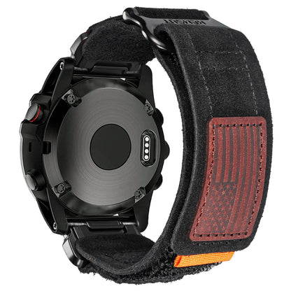 Garmin QuickFit 20/22/26mm Leather Loop Band with Orange Tab