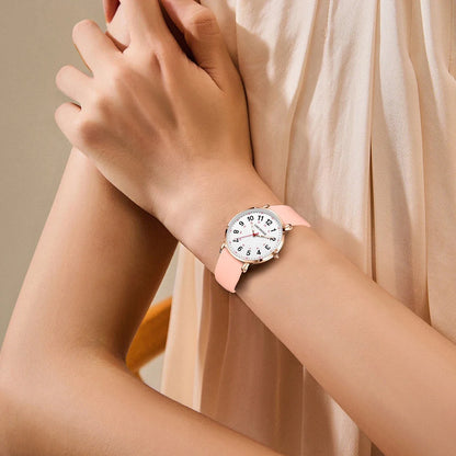 Women's Arabic Numeral Silicone Quartz Watch