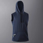 Men's Quick-Dry Gym Hoodie T-Shirt Black