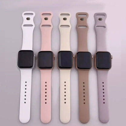 Silicone Watch Strap for Apple Watch, Replacement Bracelet Correa, 40/41/42/44/45/46/49mm, Compatible iWatch Series SE 7 8 9 10 11 Ultra 2 Ultra 3