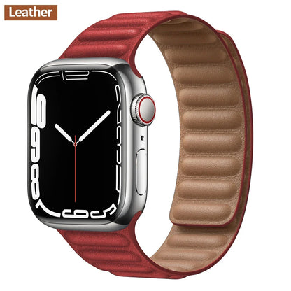 Apple Watch Magnetic Link Band, Leather or Silicone