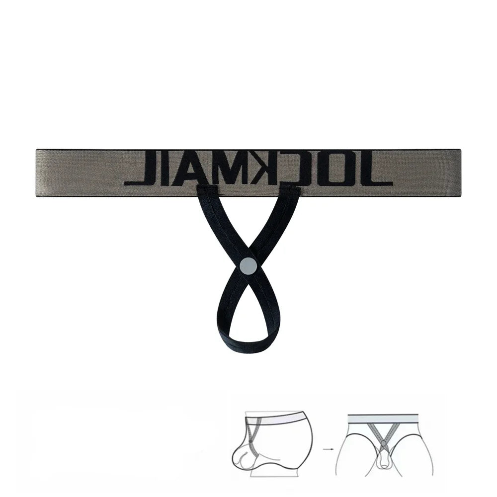 Mens Panties Cockring Thongs Sexy Penis Silicone O Ring Bondage Gay Underwear Buttocks Underpants Open Butt Lingerie