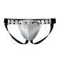 Men's Leather Tri Harness Chest Armor Buckles Adjustable Size Removable Pouch Faux Leather Jockstrap Gay Underwear  Costumes