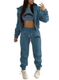 Autumn and Winter New Fleece Hoodie Letter Print Hooded Women's Suit