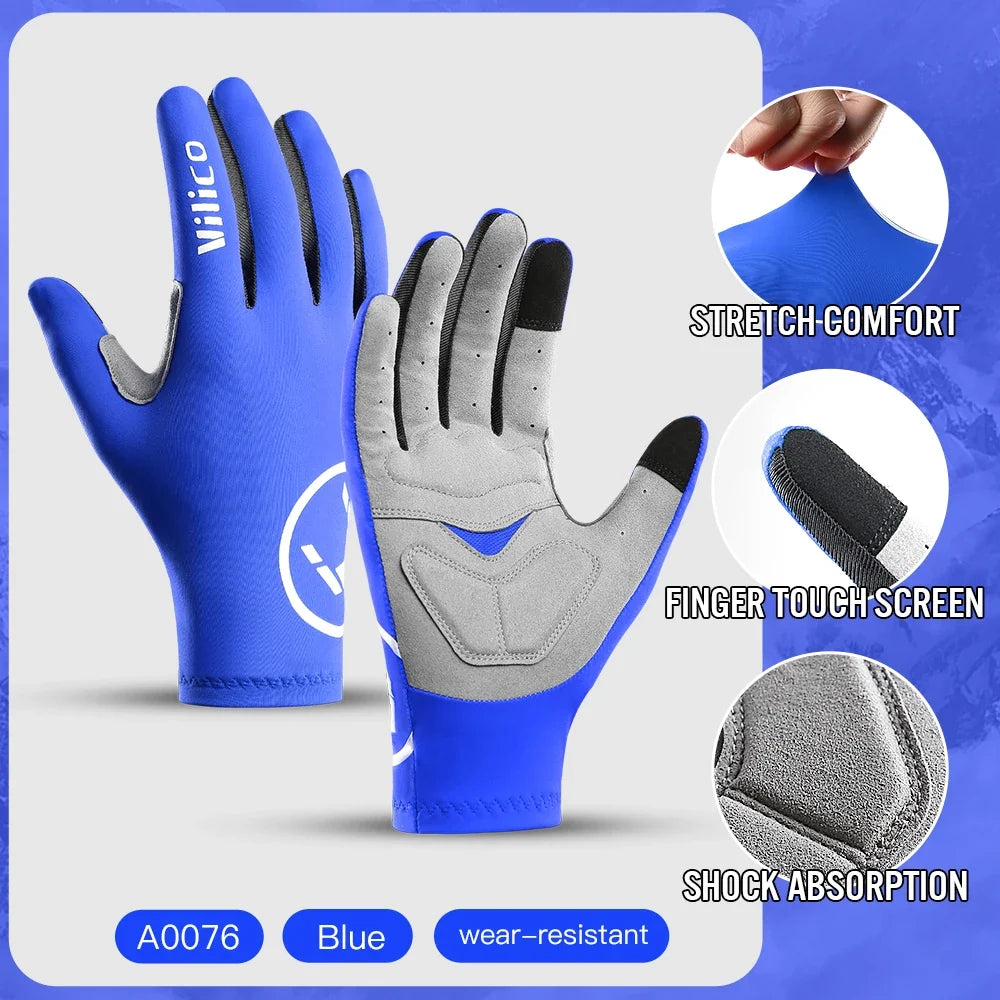 Vilico Professional Outdoor Cycling Gloves With Sensitive Touch Screen Shock Absorption Anti Slip Wear-resistant Riding Gloves