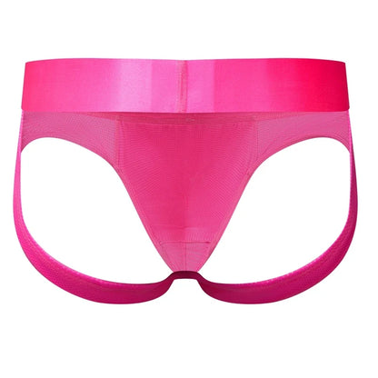 Open Back Sexy Men Underwear Briefs Underpants Nylon Mesh Quick Dry Gay Men's Jockstrap Bikini Slip Men Tanga Briefs Thong Swim