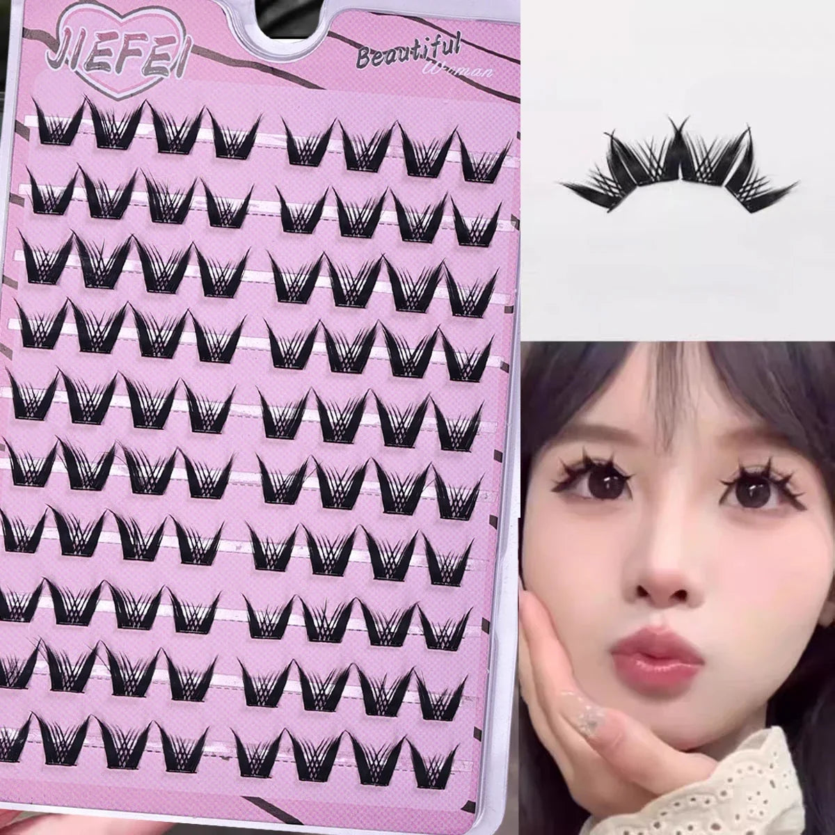 Self Adhesive Glue-free lash Clusters Fake Eyelashes Segmented Home DIY Individual HandMade Soft Eyelash Extensions