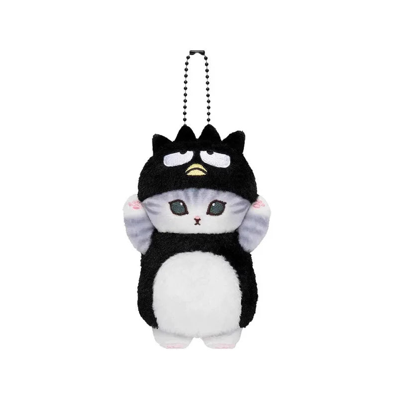 Kawaii Frog & Kitty Plush Keychain