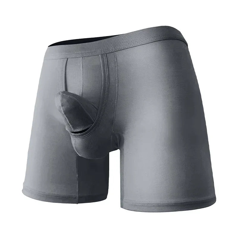 Men's Boxershorts Cotton Breathable Underwear Mid Long Boxers Trunks Comfortable Shorts